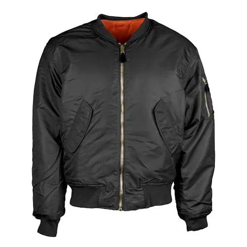 Mil-Tec US Fliegerjacke MA1® Basic - Wendbare Bomberjacke im Air Force Stil - Funktionsjacken mit wind- und wasserabweisendem Material, ideal für wechselhaftes Wetter und ausgestattet mit praktischen Taschen für Alltag und Abenteuer.