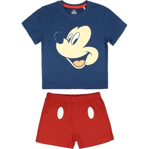 Cerdá Jungen Pijama Corto Algodón Mickey Zweiteiliger Schlafanzug, Blau (Azul C03), 6 Jahre EU