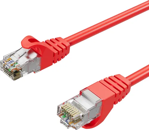 RJ45 Patchkabel m. CAT 7 Rohkabel PIMF rot 15m