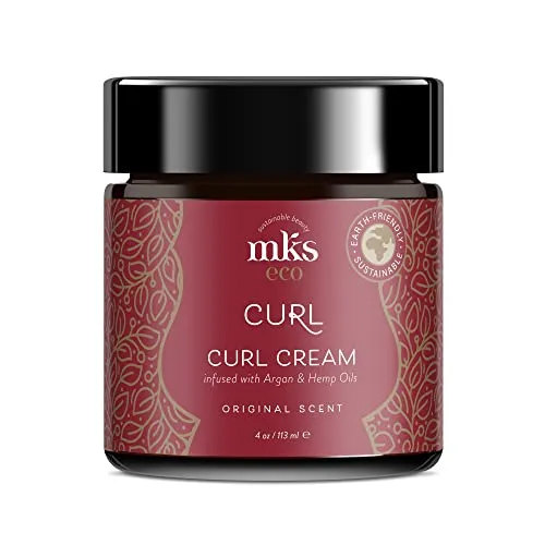 MKS Eco Curl, Original-Duft - 113 g - Curl Cream - definiert Locken, beseitigt Frizz und fliegende Haare - Jojoba-, Hanfsamen- und marokkanisches Arganöl - Vegan & Cruelty Free
