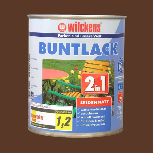 Metall + Holz Buntlack 2in1 Grundierung+Lack 750ml - Lacke für Holz und Metall, schnelltrocknend und UV-beständig, ideal für Innen- und Außenanwendungen, eignet sich auch für Kinderspielzeug.