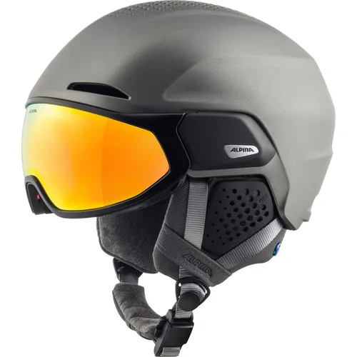 Alpina Oro QV MIPS Skihelm - Grau - 55-59 - Skihelme & Snowboardhelme, ausgestattet mit MIPS-Technologie für zusätzlichen Schutz und optimalen Tragekomfort auf der Piste.