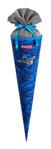 Step by Step Schultüte mit eingenähtem Bändchen - Schultüte im passenden Design zum Ranzen, aus 100% recyceltem Material, ideal für den ersten Schultag und umweltfreundlich.