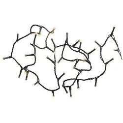 GLOBO LIGHTING LED Dekolicht, LED-Leuchtmittel fest verbaut, Lichterkette 100x LED Weihnachtsdeko Leuchtkette 8 Modi Schalter grün