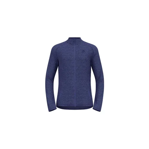 Odlo Herren Fli Jacke M - Blau - Funktionsjacke aus Stretchfleece mit Gitternetzstruktur, ideal für optimale Klimakontrolle beim Skifahren und Wandern.
