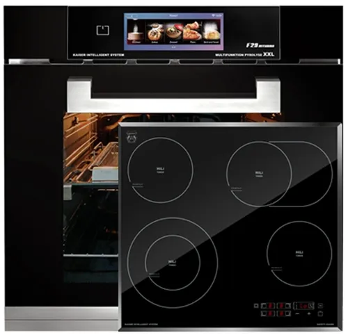 Kaiser Elektro Pyrolyse Backofen EH 6344 N+KCT 6115 mit Glaskeramik Kochfeld