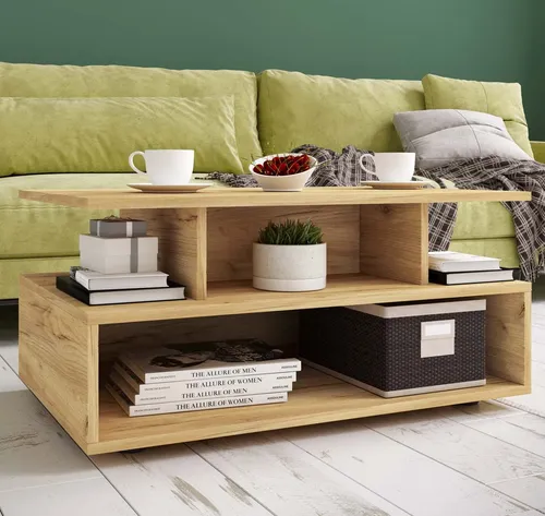 VCM Holz Couchtisch Esila Honig-Eiche