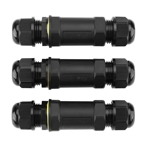 WEBN OYTNM25-3 Kabelverbinder Wasserdicht IP68 3-Polig für Ø1-13 mm Kabeldurchmesser, Verteilerdose Außen Erdkabel Abzweigdose 3 Stück