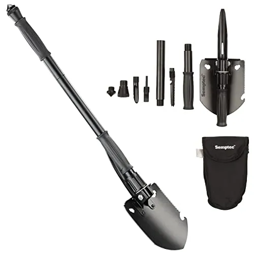 Semptec Urban Survival Technology Gartenwerkzeug: 11in1-Multi-Werkzeug-Spaten zum Hacken, Sägen u.v.m. & Transporttasche (Beil, Gartenhacke, Multifunktions)