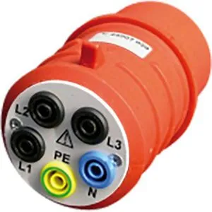 Beha Amprobe DAA-32 Messadapter CEE-Stecker 32A 5polig - Elektrotechnik: Drehstromadapter für schnelle Prüfungen mit fünf 4-mm Buchsen, ideal für den Anschluss von Prüfgeräten an Drehstromsteckdosen.