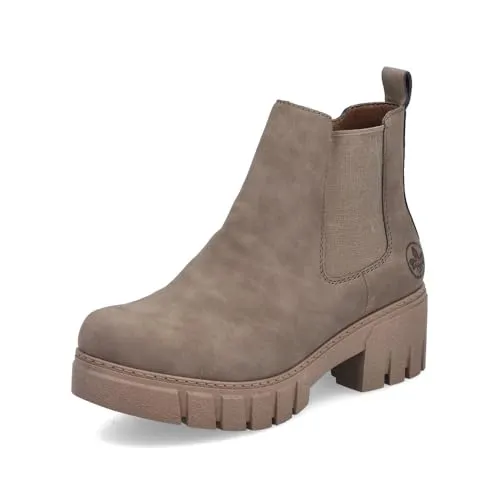 Rieker Damen Chelsea Boots Beige 37 - Stilvoll & Bequem - Elegante Chelsea Boots aus hochwertigem Synthetik in Beige. Mit praktischem Innenreißverschluss und Antistress-Dämpfung für höchsten Tragekomfort. Ideal für den Alltag und besondere Anlässe.