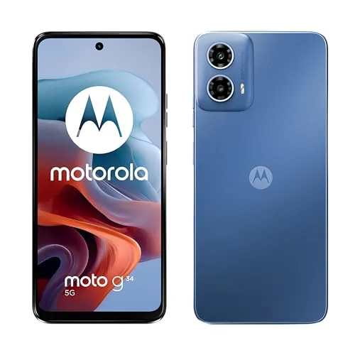 Motorola Moto G34 5G - 128GB, 4GB RAM, Dual-SIM, immersives 120-Hz-Display und Dolby Atmos für ein beeindruckendes Multimedia-Erlebnis