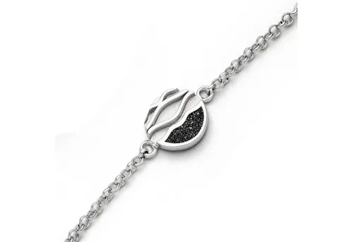 DUR Armband STRANDWELLEN Lavasand, Silber 925 von DUR