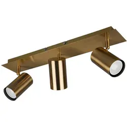 Trio Leuchten Spotbalken Marley 802400304 - 3-flammiger Spotbalken aus Metall Altmessing, dreh- und schwenkbare Spots für individuelle Lichtgestaltung – ideal für stilvolle Wohnräume.
