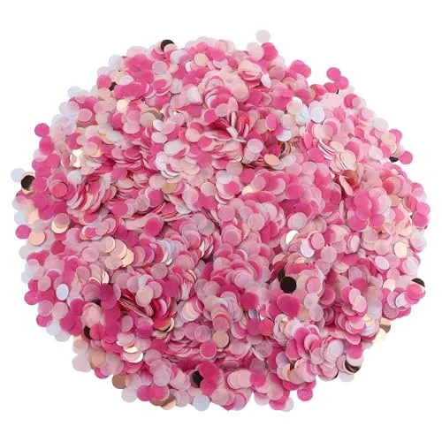 AMANDELIZABE 60 g rosa Konfetti für Hochzeit und Geburtstag, buntes glitzerndes Tischdekoration und Geschenkboxen