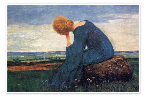 Posterlounge Wandbild Sehnsucht (Träumerei), Heinrich Vogeler, erhältlich als Poster, Leinwandbild, Wandsticker oder Acrylglasbild