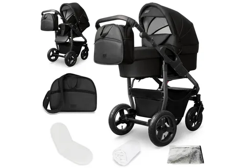 Bergsteiger Kombi-Kinderwagen Capri 3in1 in schwarz von Bergsteiger