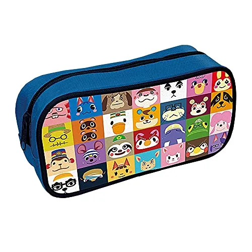 Pyramid Animal Crossing Zip Up Square Pencil Case (Villager Squares Design) - Official (GARS0079)