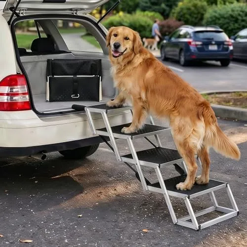 Hundetreppe Auto Klappbar – 4, 5 oder 6 Stufen für leichten Einstieg
