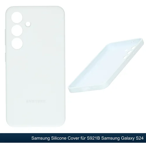 Original Samsung Galaxy S24 Silicone Cover Case EF-PS921 Silikonhülle white