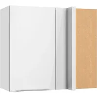 Optifit Küchen-Eckoberschrank Arvid986 80/45x 70,4x 34,9cm Weiß Glanz Weiß Matt