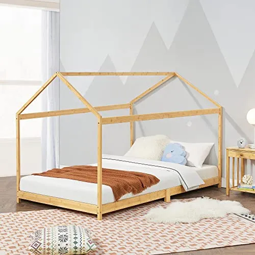 Kinderbett 'Vindafjord' 90x200cm aus Bambus - Umweltfreundlich - Kinderbetten – Stabil und schön, das Bambus-Kinderbett 'Vindafjord' bietet einen angenehmen Schlafplatz und ist ideal für jedes Kinderzimmer.