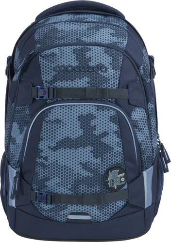 coocazoo Schulrucksack Mate blau - Geometric Sky Design, 30 l Volumen, bequem und funktional für stilvolle Schulkinder