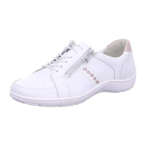 Waldläufer 496054-208 - Damen Schnürhalbschuh in Weiß Apricot - Zielfernrohre mit elegantem Design und hohem Tragekomfort. Das hochwertige Glattleder und das Wechselfußbett bieten optimale Anpassungsmöglichkeiten.