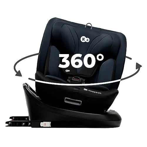 Kinderkraft I-GROW Kindersitz 0-36 kg - i-SIZE 40-150 cm, 360° drehbar, sicher mit Isofix und verstellbarer Kopfstütze für optimalen Komfort