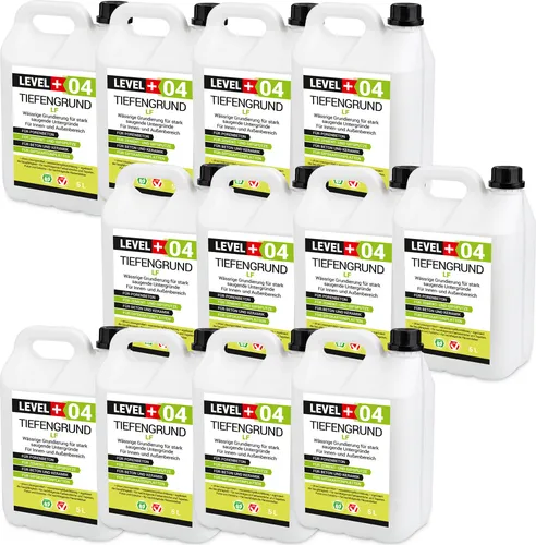 Tiefgrund Universal 60L Grundierung - Haftgrund für Innen und Außen - Wasserbasierte Grundierung für stark saugende Untergründe, um die Haftfestigkeit zu erhöhen. Ideal für Innen- und Außenanwendungen, lösemittelfrei und umweltfreundlich.