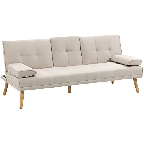Homcom Schlafsofa Beige von HOMCOM
