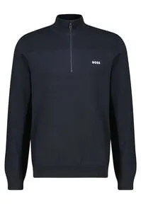 BOSS Herren Pullover KN_MOMENTUM-X aus Baumwolle S - Eleganter BOSS Pullover im Regular Fit mit Troyer-Kragen, ideal für vielseitige Kombinationen. Hochwertiger Feinstrick und dezente Logo-Details verleihen zeitlosen Stil. Perfekt für jeden Anlass.