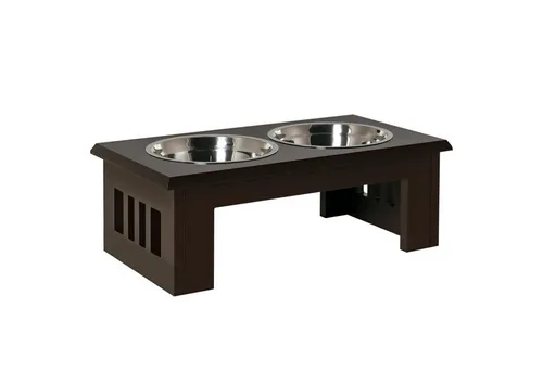 MC Star Futternapf Hunde-Futterstation, rutschfest, 58,4 x 30,5 x 25,4cm, Grau, 2L pro Napf - Praktische Futterstation mit zwei Näpfen für Futter und Wasser. Der erhöhte Ständer sorgt für eine ergonomische Fresshaltung und erleichtert die Reinigung. Ideal für gesunde Essgewohnheiten Ihres Hundes.