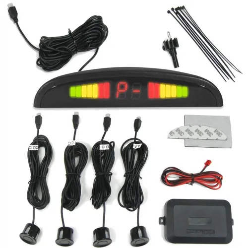 JOM Rückfahrwarner PDC Einparkhilfe vorne oder hinten Display Ton 4-Sensoren Neu