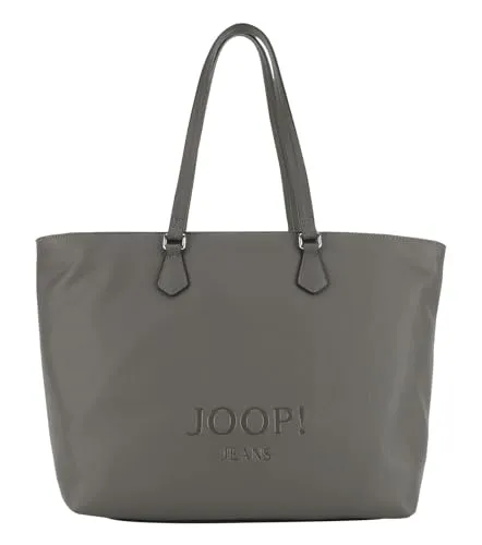 JOOP! Lettera 1.0 Lara Shopper L - Geräumiger Shopper in elegantem Darkgrey, ideal für Büro, Freizeit oder Schule. Mit Zipper und mehreren Fächern für optimale Organisation und einen stilvollen Auftritt.