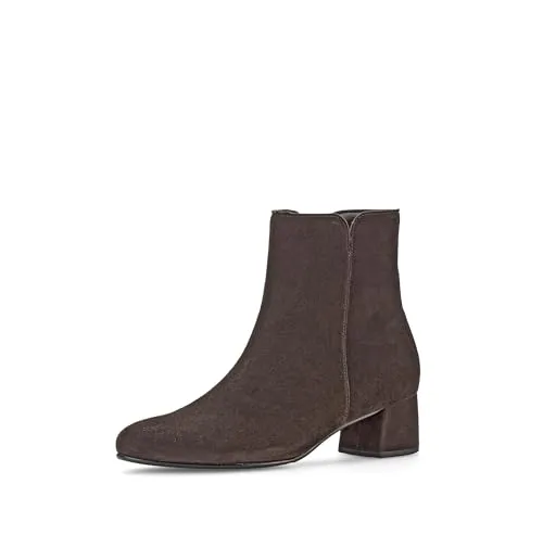 Gabor 75.680.18 Schlupfstiefel - Wanderschuhe aus braunem Rauleder mit samtiger Oberfläche, flexibler Laufsohle und bequemen Reißverschlusseinstieg - ideal für lange Spaziergänge.