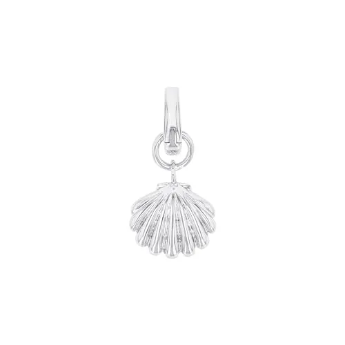 Amor Charm 925 Sterling Silber Damen Charms - Muschel - Clasp Charms für Damen, schöner Muschel-Charm aus hochwertigem 925 Sterling Silber, perfekt kombinierbar und kommt in einer eleganten Geschenkbox.