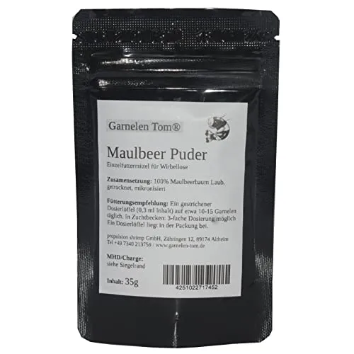 Garnelenfutter Puder/Staubfutter für Baby-Garnelen - Maulbeer, 35g