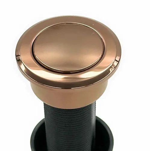 FRANKE Einbauspüle Druckknopf Ventil COPPER - Ersatzteil für Spülen, runder Druckknopf mit integriertem Clicker aus hochwertigem Edelstahl mit PVD Beschichtung in COPPER - ideal für eine stilvolle und benutzerfreundliche Küchenlösung.