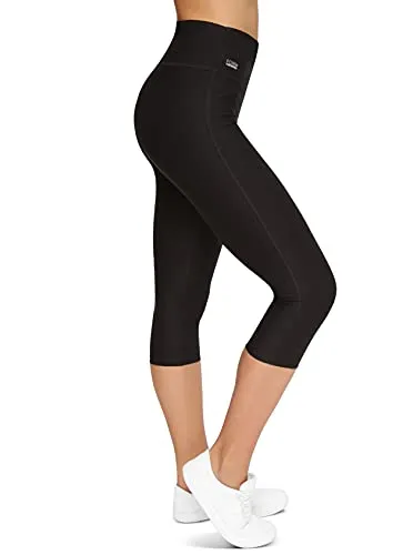 Formbelt Laufhose Damen 3/4 Capri Leggings mit Handytasche - Damen 3/4 Sporthose mit hohem Bund, blickdicht und atmungsaktiv. Ideal für Sport und Freizeit, sorgt für schnellen Feuchtigkeitstransport.