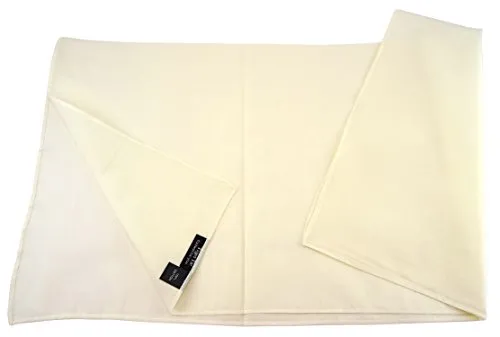 TigerTie Damen Nickituch Halstuch in creme elfenbein einfarbig Uni - Tuchgröße 60 x 60 cm - 100% Baumwolle