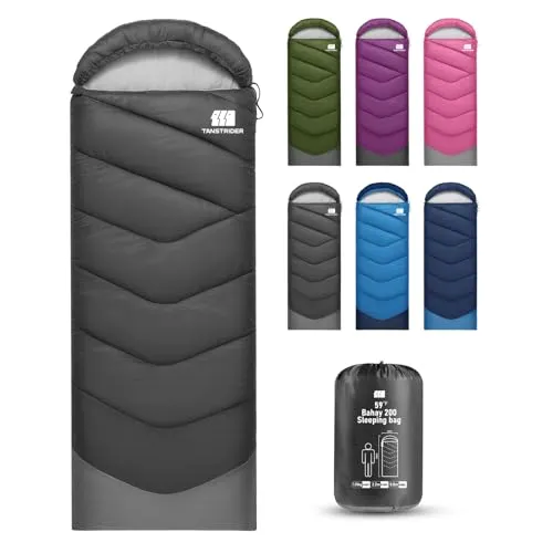 Schlafsack für Erwachsene bei Kälte, Tragbar, Wasserdicht, Leichtgewichtiger Schlafsack für Große Personen (Mädchen & Jungen) mit Kompressionssack für Warmes Camping, Wandern, Outdoor & Indoor