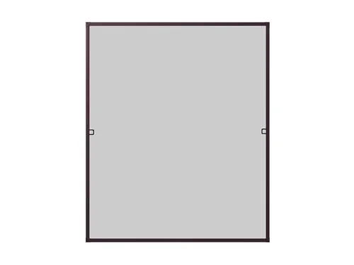 WIP Insektenschutz für Fenster, Komplettbausatz braun B 130 x H 150 cm - Fliegengitter mit pulverbeschichteten Aluminiumprofilen und integrierter Dichtungsbürste für optimalen Insektenschutz. UV-beständiges Fiberglasgewebe sorgt für Langlebigkeit.
