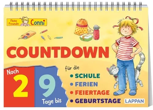 Countdown für die Schule mit Conni: Aufstellbuch mit Klappen für Feiertage, Geburtstage und Ferien