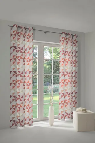 Wirth Vorhang Berlare, blickdicht mit Ösen - Fertiggardinen aus buntem Jacquard-Dekostoff, ideal für trendige Akzente in Ihrem Zuhause. Blickdicht und modern, erhältlich auch als Kissenhülle und Tischwäsche.