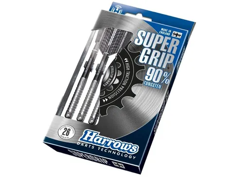 Harrows Dartpfeil HARROWS SUPERGRIP 90% STEEL - Präziser Dartpfeil mit 90% Tungsten-Barrel für optimalen Grip. Ideal für leidenschaftliche Spieler, die Wert auf Qualität und Kontrolle legen.