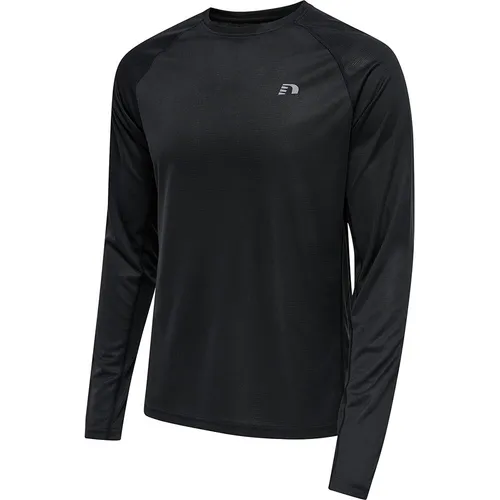 Newline Men's CORE Running T-Shirt L/S, Schwarz, M - T-Shirt für Herren mit Airflow-Technologie, leicht und feuchtigkeitstransportierend – ideal für sportliche Aktivitäten.