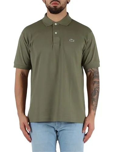 Lacoste Herren-Poloshirt L1212, Khaki, S - Klassisches Herren-Poloshirt aus 100 % hochwertiger Baumwolle. Bequeme Passform und innovatives Design für Bewegungsfreiheit. Mit ikonischem Krokodil-Logo und echten Perlmuttknöpfen – ideal für stilbewusste Männer.