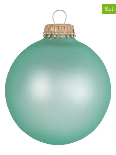 Krebs Glas Lauscha Christbaumkugeln in Grün - 8 Stück, Damen