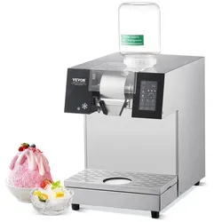 VEVOR Kommerzielle Schneeflocken-Eismaschine 240kg/24h - Eiscreme Maschine mit schneller Produktion von bis zu 240 kg Eis pro Tag, ideal für Gastronomie und Events. Robustes Edelstahl-Design für hohe Langlebigkeit und einfache Reinigung.